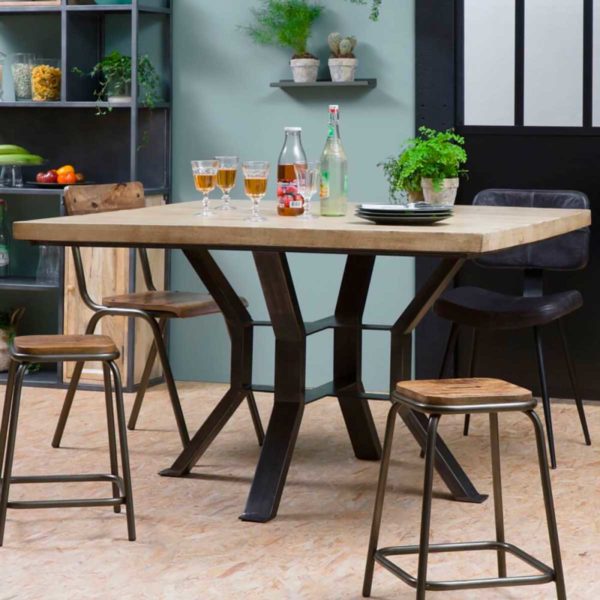 Table carrée 15 modèles fixes et extensibles pour salle à manger