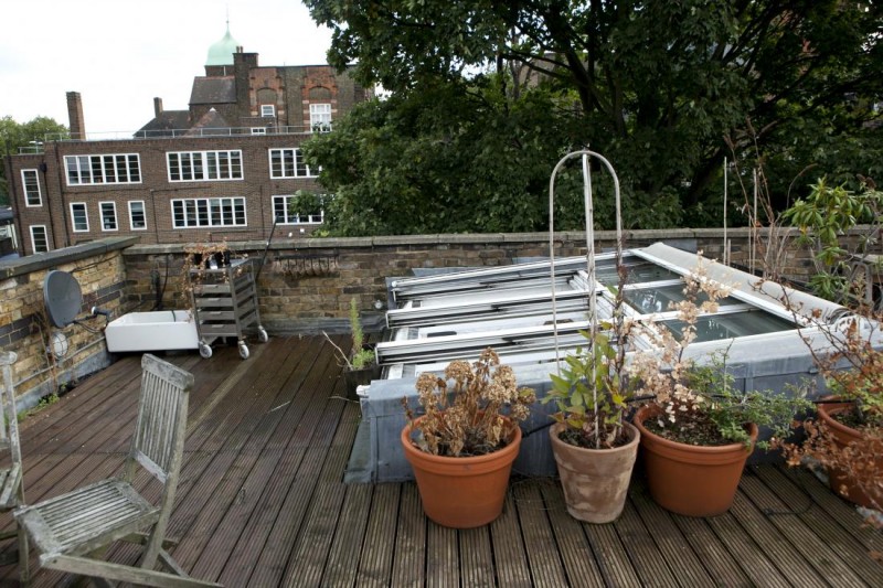 Toiture terrasse avec verrière