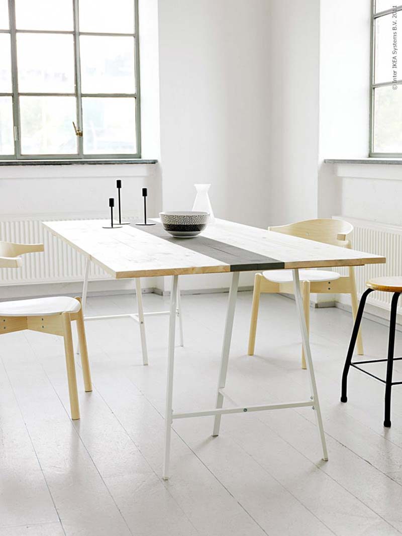 Bricolage : Un bureau avec une planche et 2 tréteaux  Bureau à faire  soi-même, Inspiration pour espace de travail, Maison industrielle