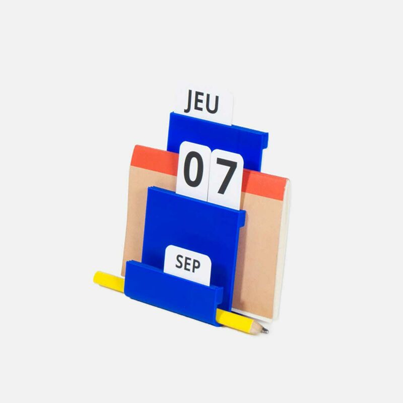 Calendrier infini bleu imprimé en 3d