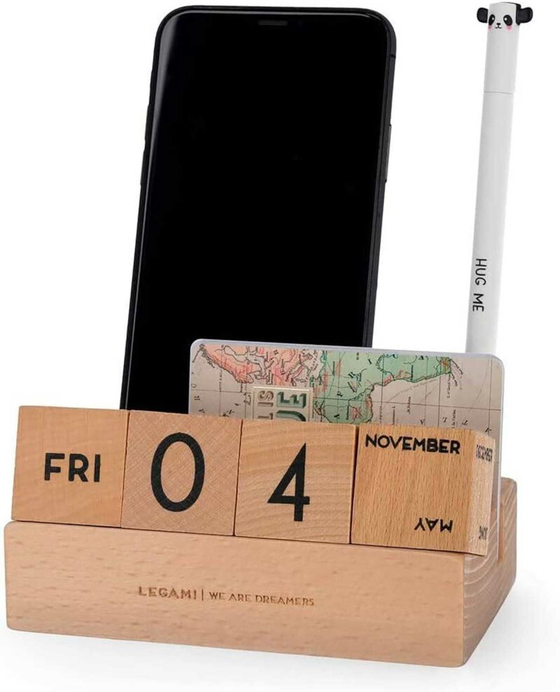 Porte téléphone et crayon avec calendrier