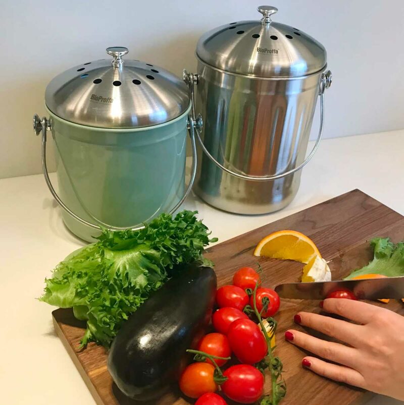 Poubelle de cuisine pour déchets alimentaires à composter